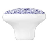 Frans Decor Blue Toile Keramische Knop (Zijkant)