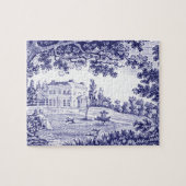 Frans Decor Blue Toile Legpuzzel (Horizontaal)