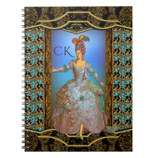 Frans Delight Chic Baroque Monogram Notitieboek (Voorkant)