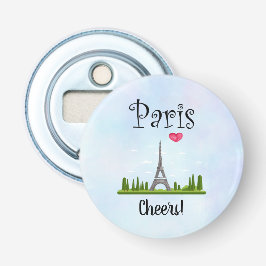 Frans design - Eiffeltoren in Parijs Cheers! Button Flesopener