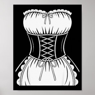 Frans Dienstmeisje Shirt Volwassenen Mannen Vrouwe Poster
