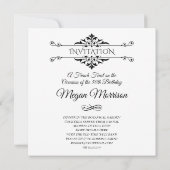 Frans Dinner Party Verjaardag voor Gourmet Bedankkaart (Achterkant)