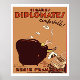 Frans diplomaat Cigar Poster