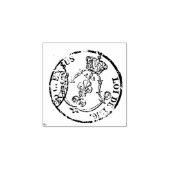 Frans Document Seal with Crown and Fleur de lis Rubberstempel (Afrduk)