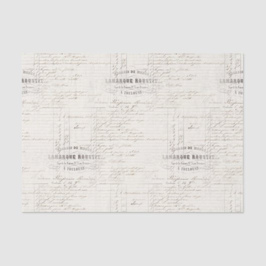 Frans document voor het afgeven van afschriften Tissuepapier (Voorkant)