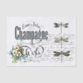 Frans Dragonfly Champagne  Weefselpapier Tissuepapier (Voorkant)