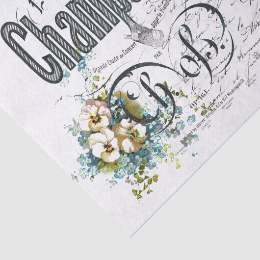 Frans Dragonfly Champagne  Weefselpapier Tissuepapier (Detail)