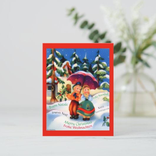 Frans Duits Italiaans Briefkaart (Staand voorkant)