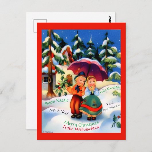 Frans Duits Italiaans Briefkaart (Voorkant / Achterkant)