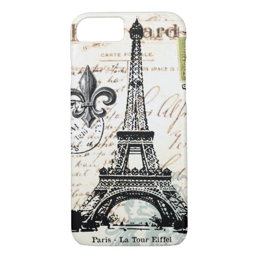 Frans Eiffeltoren iPhone 7 hoesje (Achterkant)