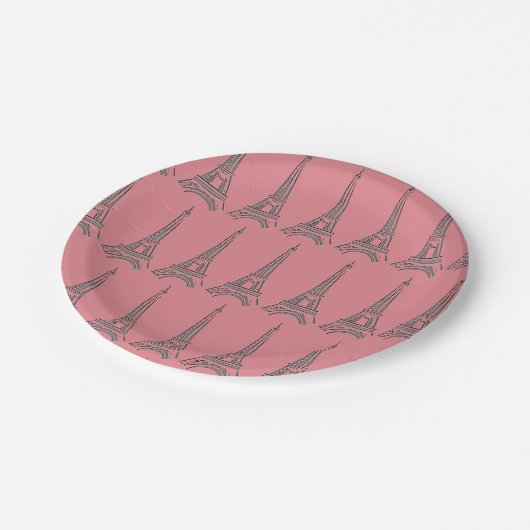 Frans Eiffeltoren Parijs Thema Party Paper Borden Papieren Bordje (Gekanteld)