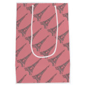 Frans Eiffeltoren Paris Theme Party Gift Bag Medium Cadeauzakje (Achterkant)