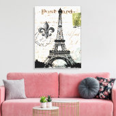 Frans Eiffeltoren uitgerekt canvas (Insitu (Woonkamer))