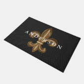 Frans Elegance Bold Gold Fleur de Lis Crest Deurmat (Schuin)