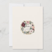 Frans Elegant Bloemen Goud Classic Bruiloft Kaart (Achterkant)