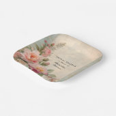 Frans Elegant Bloemen  Vrijgezellenfeest Thee Papieren Bordje (Gebogen)