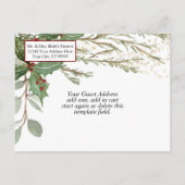 Frans Elegant Bloemenblauw  Junk Journal Aankondigingskaart (Achterkant)