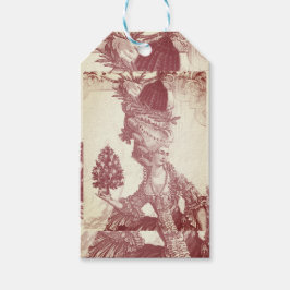 Frans elegant Marie Antoinette Joyeux Noel Cadeaulabel