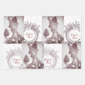 Frans elegant Marie Antoinette Joyeux Noel Inpakpapier Vel (Voorkant 3)