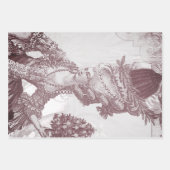 Frans elegant Marie Antoinette Joyeux Noel Inpakpapier Vel (Voorkant 2)