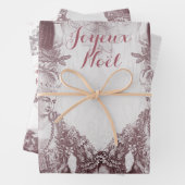 Frans elegant Marie Antoinette Joyeux Noel Inpakpapier Vel (In situ)