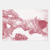Frans elegant Marie Antoinette Joyeux Noel Inpakpapier Vel (Voorkant 2)