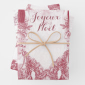 Frans elegant Marie Antoinette Joyeux Noel Inpakpapier Vel (In situ)
