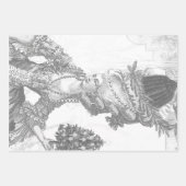 Frans elegant Marie Antoinette Joyeux Noel Inpakpapier Vel (Voorkant 2)