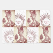 Frans elegant Marie Antoinette Joyeux Noel Inpakpapier Vel (Voorkant 3)