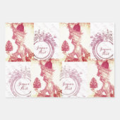 Frans elegant Marie Antoinette Joyeux Noel Inpakpapier Vel (Voorkant 3)