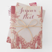 Frans elegant Marie Antoinette Joyeux Noel Inpakpapier Vel (In situ)
