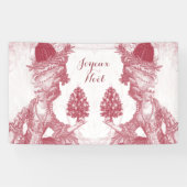 Frans elegant Marie Antoinette Joyeux Noel Spandoek (Horizontaal)