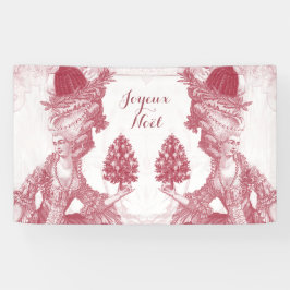 Frans elegant Marie Antoinette Joyeux Noel Spandoek
