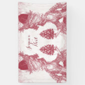 Frans elegant Marie Antoinette Joyeux Noel Spandoek (Verticaal)