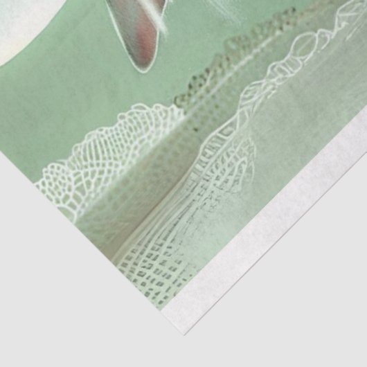 Frans Elegant Sage Cat Decoupage Tissuepapier (Detail)