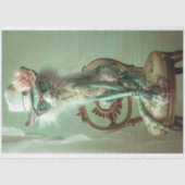 Frans Elegant Sage Cat Decoupage Tissuepapier (Voorkant)