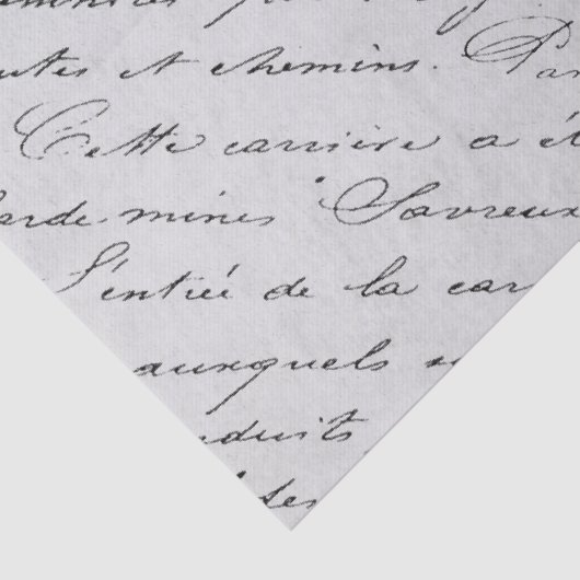  Frans Elegant Script Tissue Paper Tissuepapier (Detail)