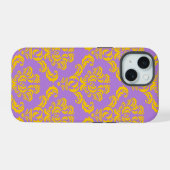Frans Empire Damast Patroon #4 iPhone 15 Case (Achterkant horizontaal)