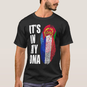 Frans en Eritrees Mix DNA-vlagwerelderfgoed T-shirt