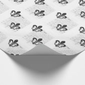  Frans Ephemera B & W Fleur De Lis Cadeaupapier (Hoek)