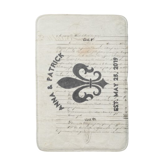  Frans Ephemera Fleur De Lis Custom Badmat (Voorkant Verticaal)