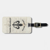 Frans Ephemera Fleur De Lis Custom Bagagelabel (Voorkant horizontaal)