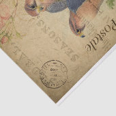 Frans Ephemera Gosbeak Bird Roos Floral Decoupage Tissuepapier (Detail)