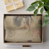 Frans Ephemera Gosbeak Bird Roos Floral Decoupage Tissuepapier (Geschenk)