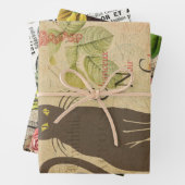 Frans Ephemera ontkoppeling collage drie Inpakpapier Vel (In situ)