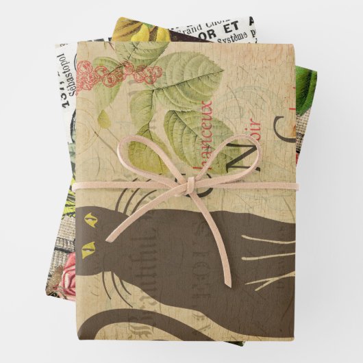  Frans Ephemera ontkoppeling collage drie Inpakpapier Vel (In situ)