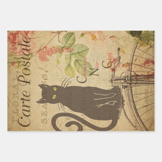  Frans Ephemera ontkoppeling collage drie Inpakpapier Vel (Voorkant)