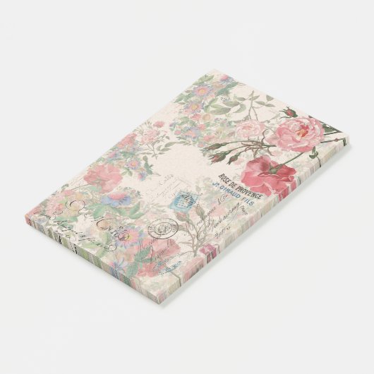 Frans Ephemera Roos Passionflower Post-it Notes (Schuin)