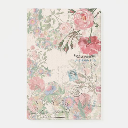 Frans Ephemera Roos Passionflower Post-it Notes (Voorkant)