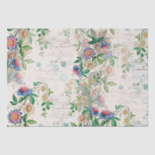 Frans Ephemera Roos Passionflower Weefpapier Tissuepapier
